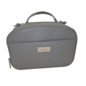 London Skye Handbag Grey Pebble Grain Faux Leather Crossbody Bag Purse w/Dustbag